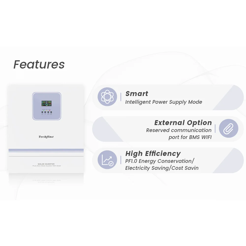 11KW 48V 230V High Frequency Support Parallel On Off Grid Hybrid Solar Inverter Rated output 150A DC to AC Inverter