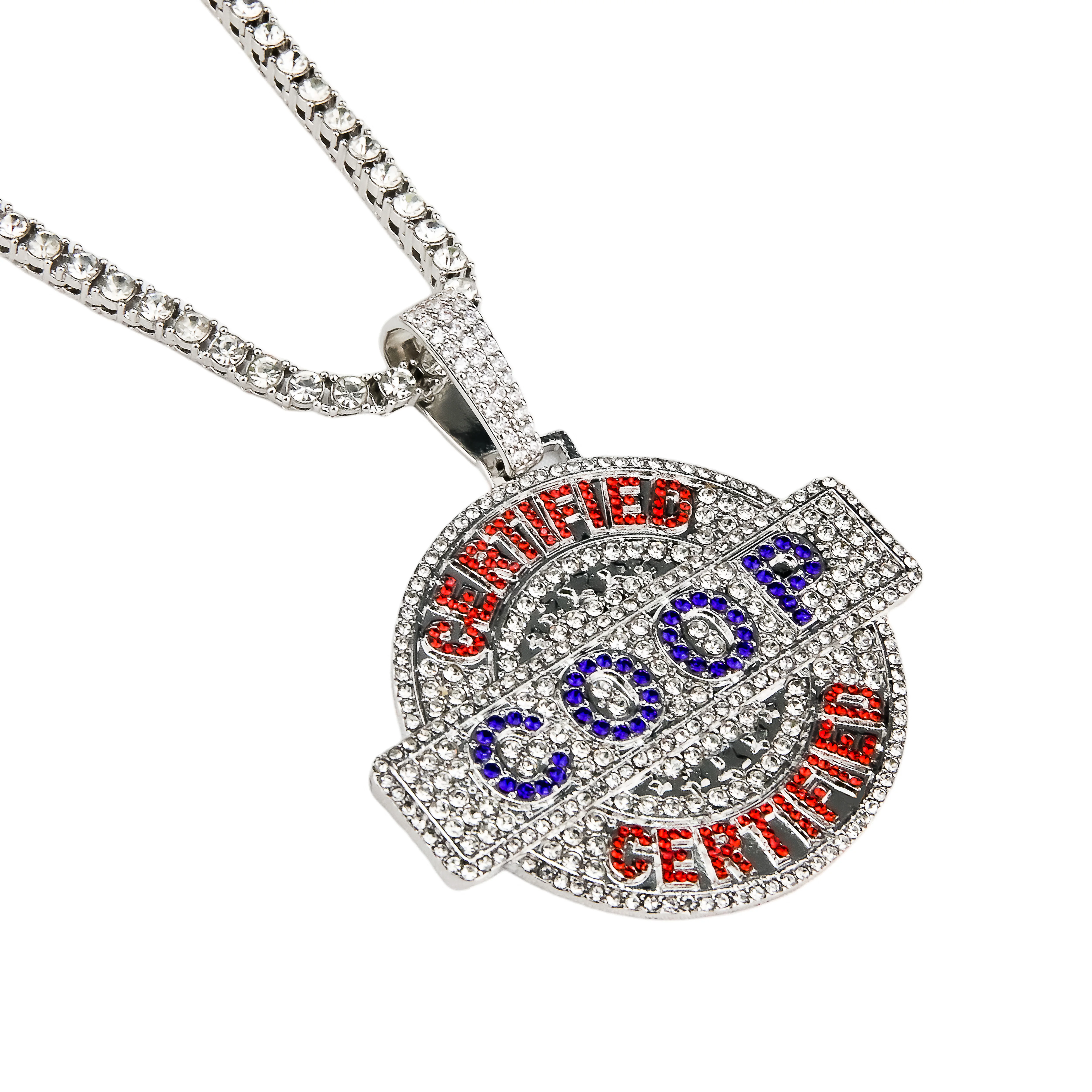 Custom Hip hop Iced Out Big Memory Pendants Necklace Spinning Necklace Hip Hop Letter Pendant