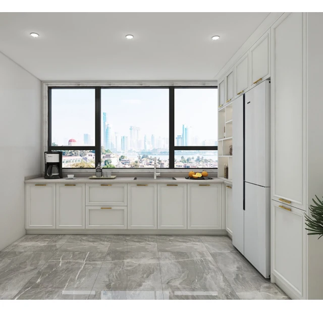 Проект США автоматический Новейший Современный серый лак сборная верхняя база кухонный шкаф кухонная мебель