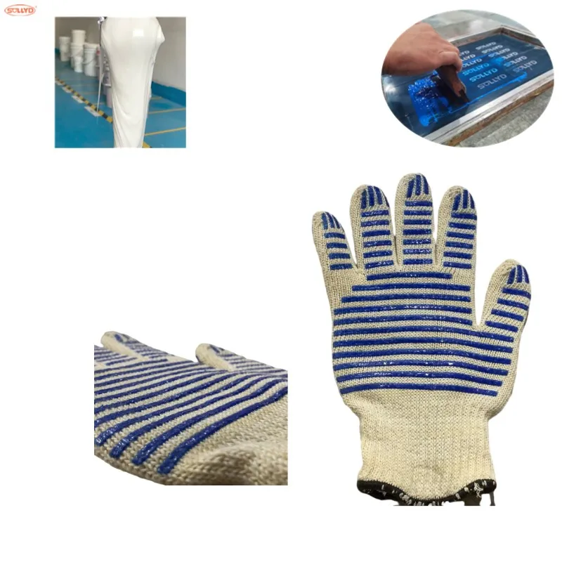 Format coating Sticky anti-slip dotting ink plastisol Used For Ball Safety work Gloves screen printing by machine or hand