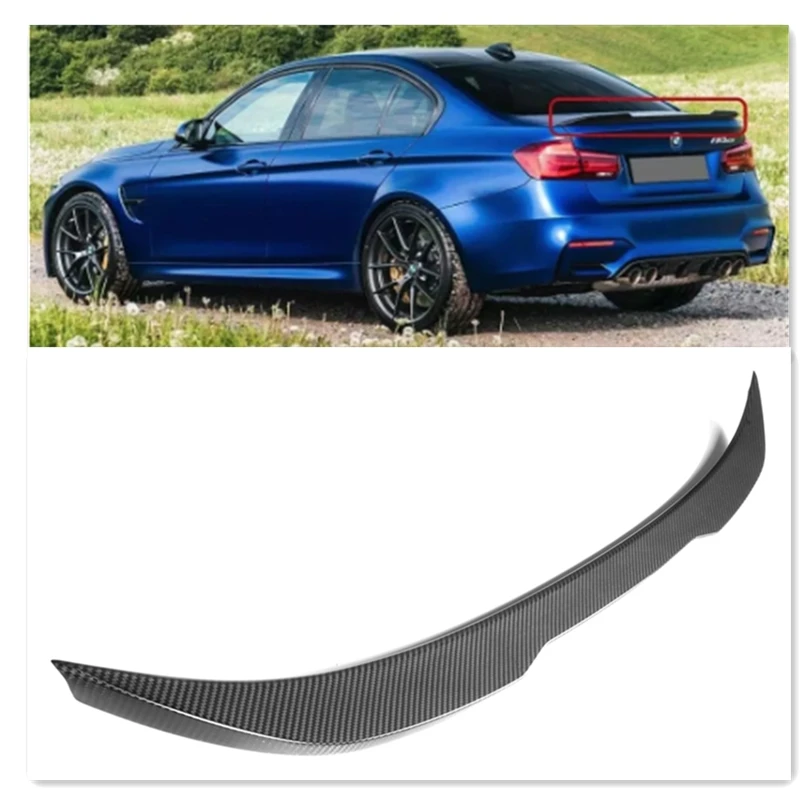 Real Dry Carbon Fiber Spoiler For BMW 3 Series 4- Door F30 Sedan DA Style 2012-2019 F30 Car Trunk Boot Carbon spoiler