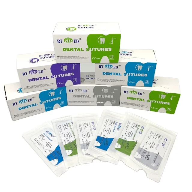 High quality Silk non-absorbable surgical suture needle  medical suture manufacturer