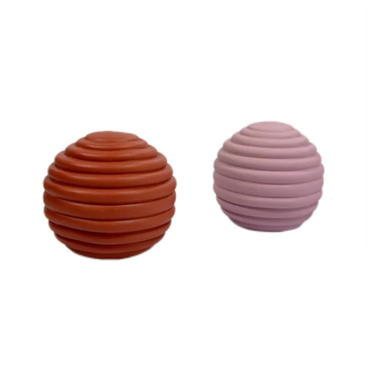 Natural Rubber Sensory Ball Without Holes For Baby Playing Chewing New Design 2025