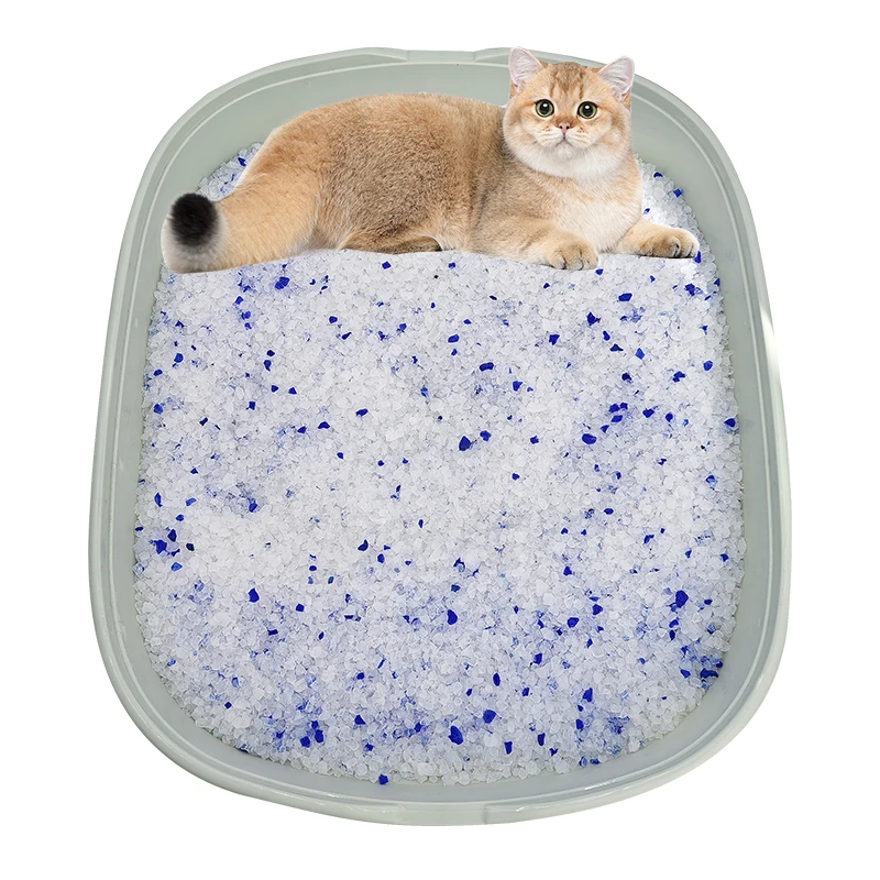 wholesale customization oem 3.8l pet products supply silica gel sand filler silicone crystal cat litter