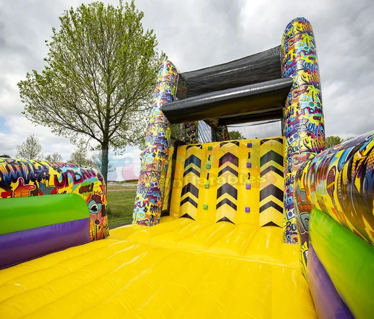 Гигантский открытый карнавал детская игровая площадка батут конструкция надувной прыгающий домик надувная препятствия