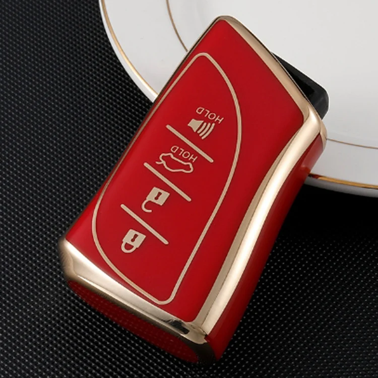 TPU Keyless 4 Buttons Smart Remote Car Key Fob Case Cover Blank For Lexus