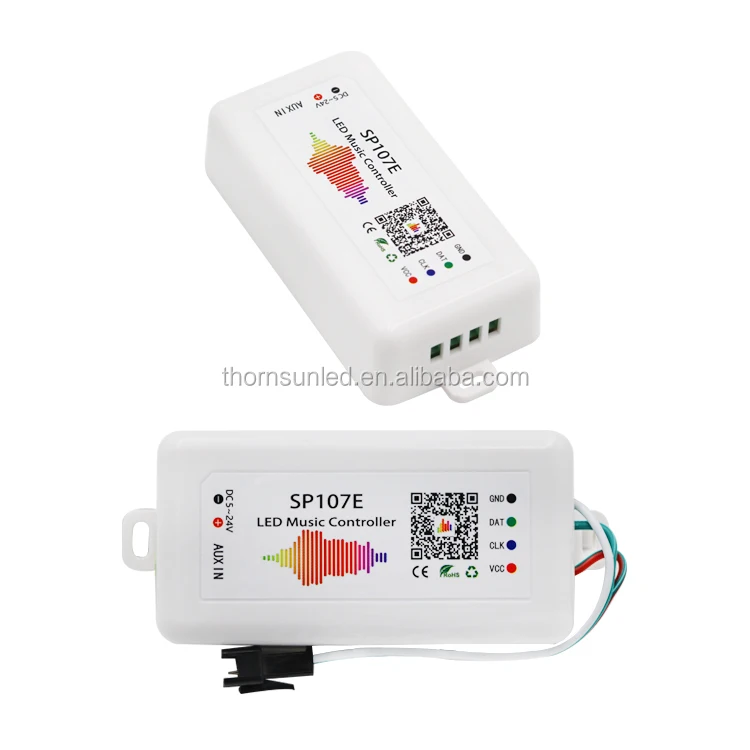 
drop ship DMX colorful led strip DC5V-24V programmable SP107E blue tooth music controller 