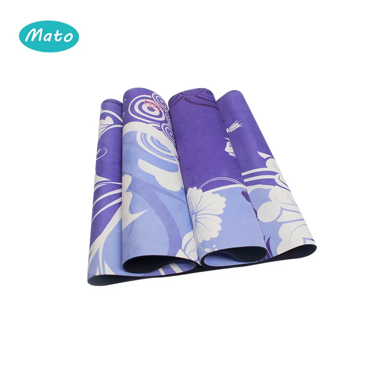 
Exercise Fitness Natural Rubber eco friendly tpe suede Gym yoga mat 