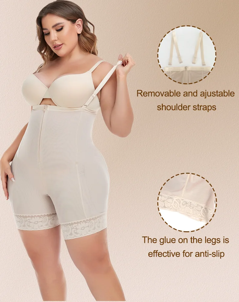 Wholesale High Quality Hip Padded Panties Fajas Body Shapers Plus Size Shapewear Bodysuit
