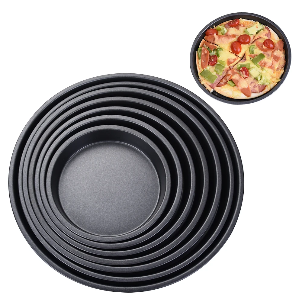 6-14 Inch Nonstick Carbon Steel Baking Mold Round Pizza Pan For Baking