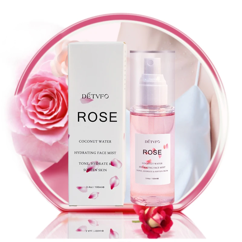 Private Label Moisturizing Skin Care Skincare Natural Organic Pure Rose Water Facial Mist Face Toner Spray For Face