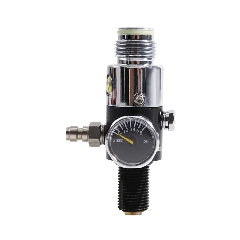 4500psi Input 1800psi Output Tank Regulator Valve M18*1.5 Thread Paintball Air Tank Regulator with Gauge