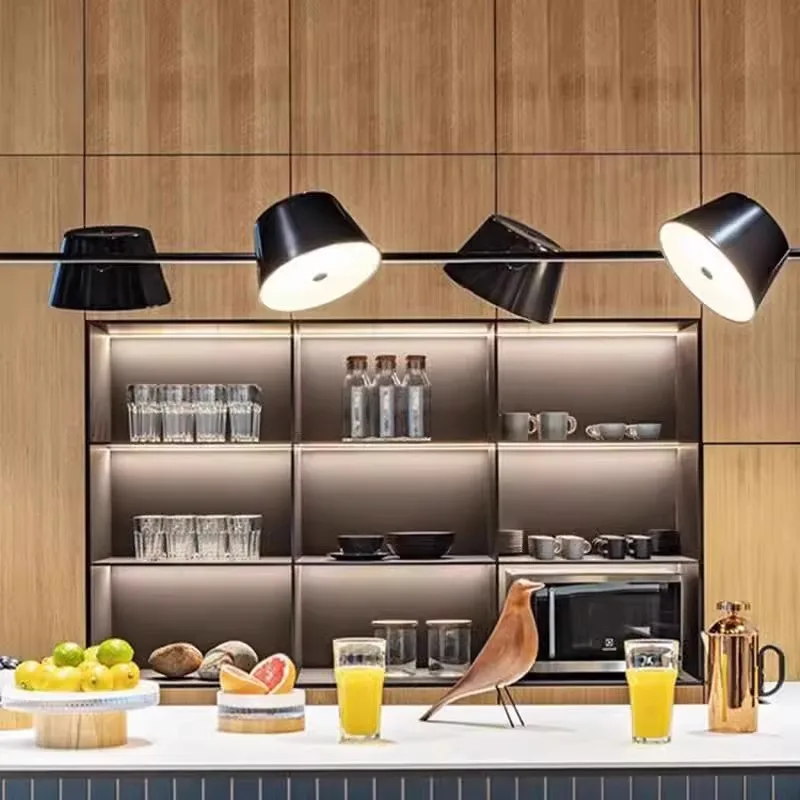 Spanish restaurant chandelier modern simple designer model room a word long table lamp