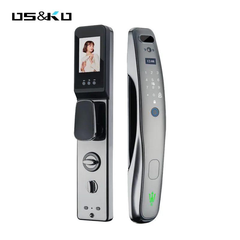 Security storage Stainless steel  smart security lock ,waterproof anti-theft keyless biometric  fingerprint door lock