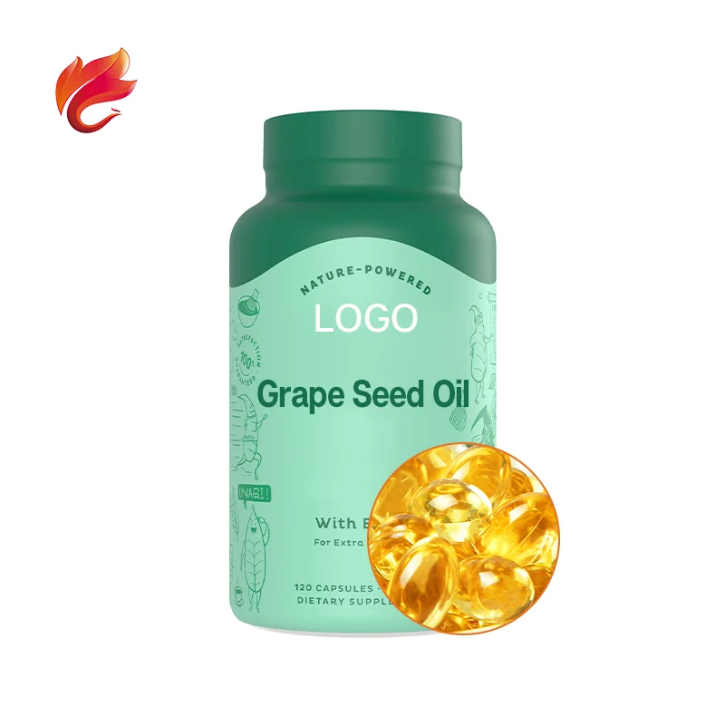 Healthy Heart Organic Grape Seed Oil soft Capsules softgel Essence Supplement 1000Mg Product