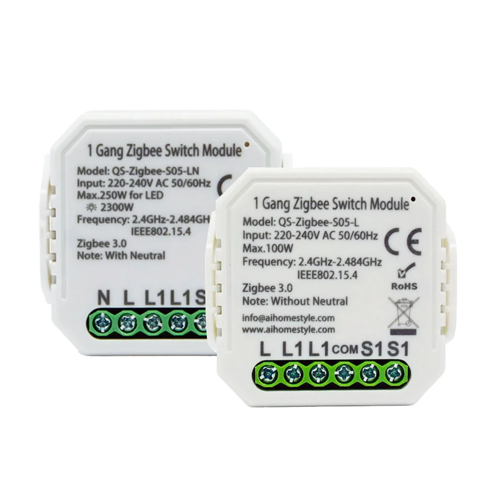 
Tuya Zigbee Switch Module Wireless Light Switch Relay Compatible Alexa Google Home 