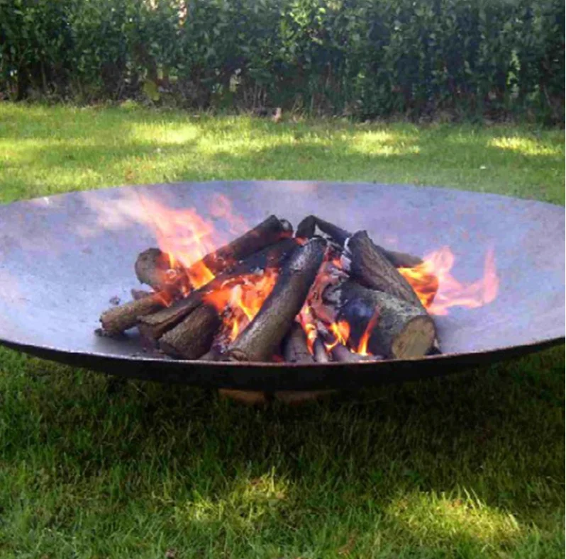 Garden Round Fire Bowl  Corten Steel Outdoor with custom logo
