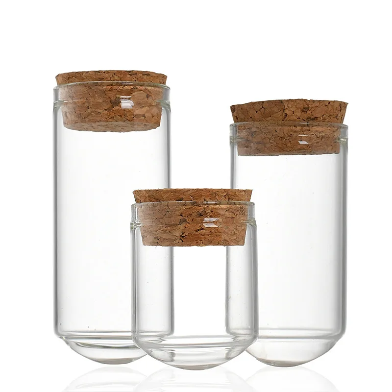 Food grade clear borosilicate glass tubing round bottle glass tube with cork