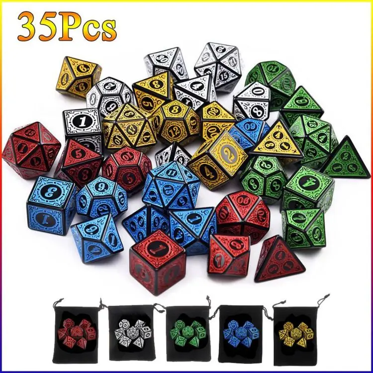 2023 Best Seller Custom Dice Set With Box, Dice Sets, Dnd Dice Set, Metal Dice Set, Polyhedral Dice Set, Dice Set Eye