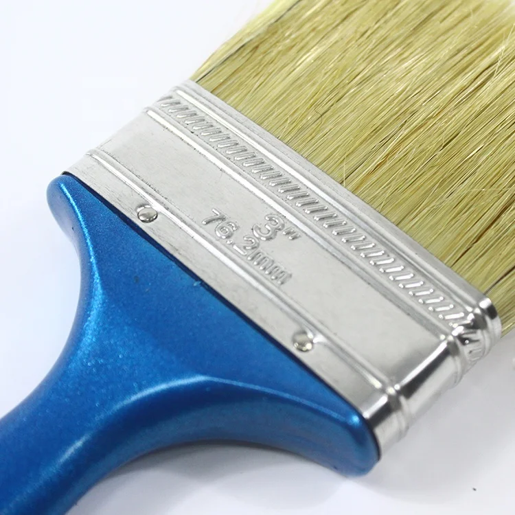 Yep Wholesale High Quality Bristles Paint Brush With Blue Wooden Handle White Tail
