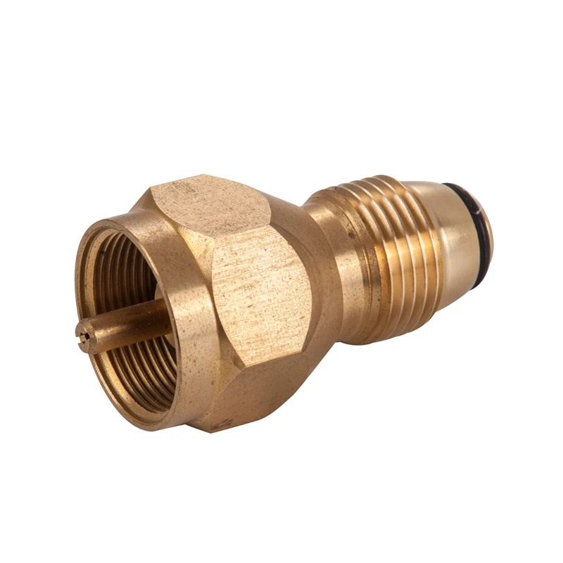 Brass BBQ Grill Parts Propane Gas Refill Adapter for 1LB Throwaway Gas Bottle Cattridge