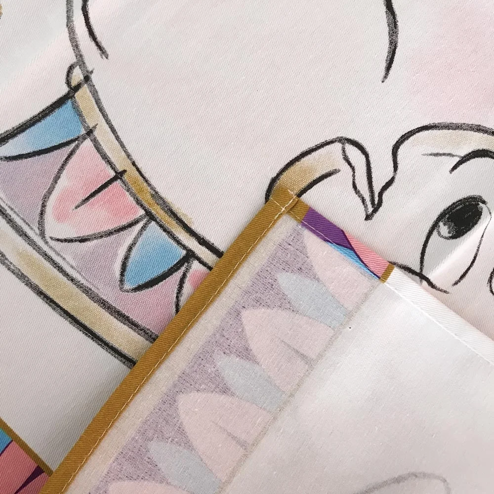 100% cotton flour sack fabric printing magic lamp kitchen dish tea towel  stock 2 pcs in 1 set