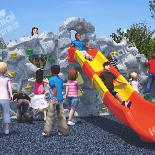 KAIQI GROUP Updated new amusement park outdoor playground physical training rock peak climbing for children