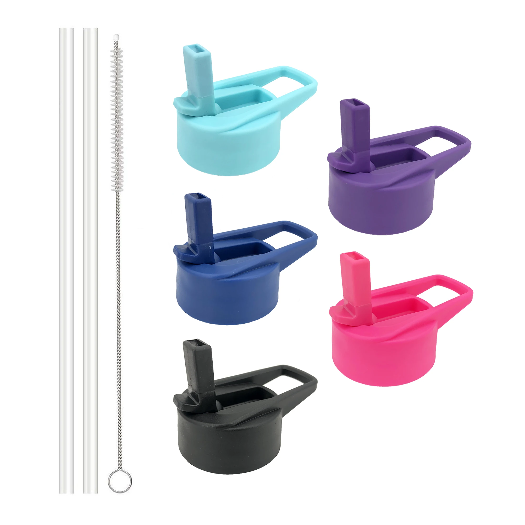 High Quality Flip Top Cap Non-Spill Sports Water Bottle Straw Lid Made of Plastic for Bottles