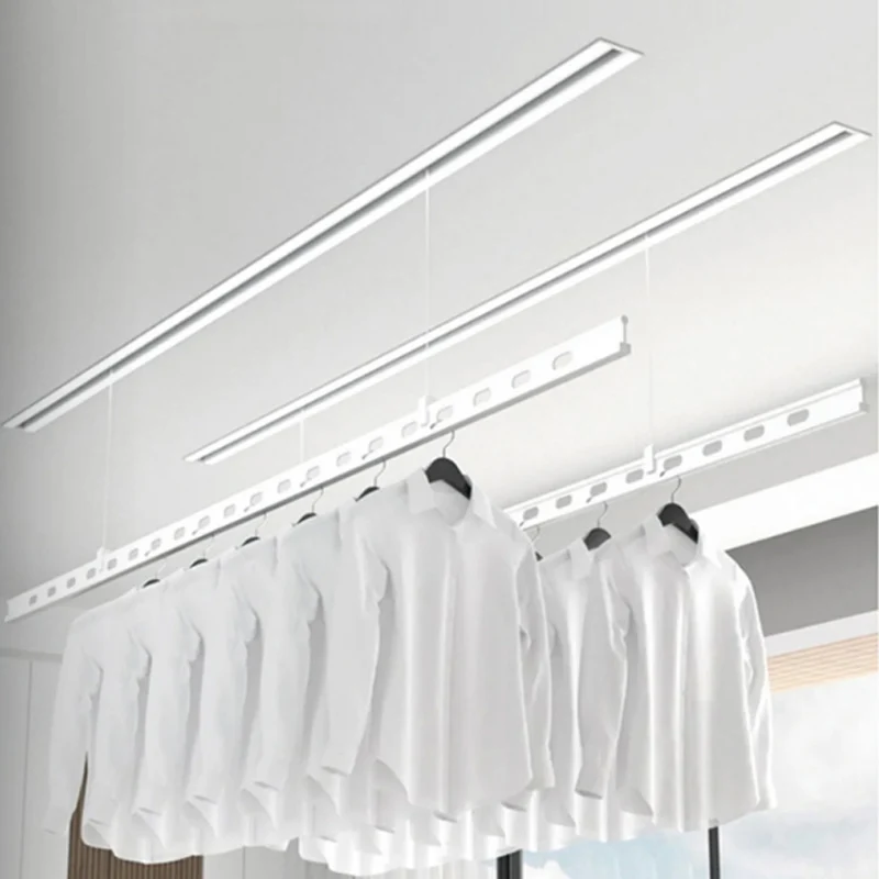 Clothes dryer ceiling retractable balcony lifting foldable heating hanging clothes hanger rack automatic electric clothes hanger