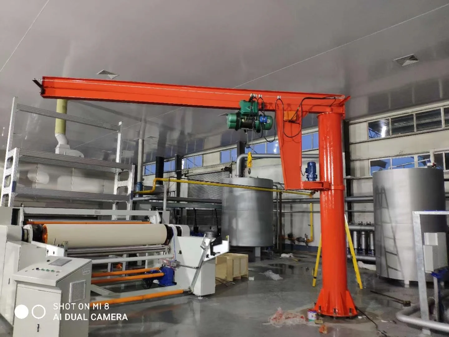 customizable Wholesale jib crane shop Hoist 500kg 1 ton 2 ton Column Mounted Cantilever Slewing Arm Crane