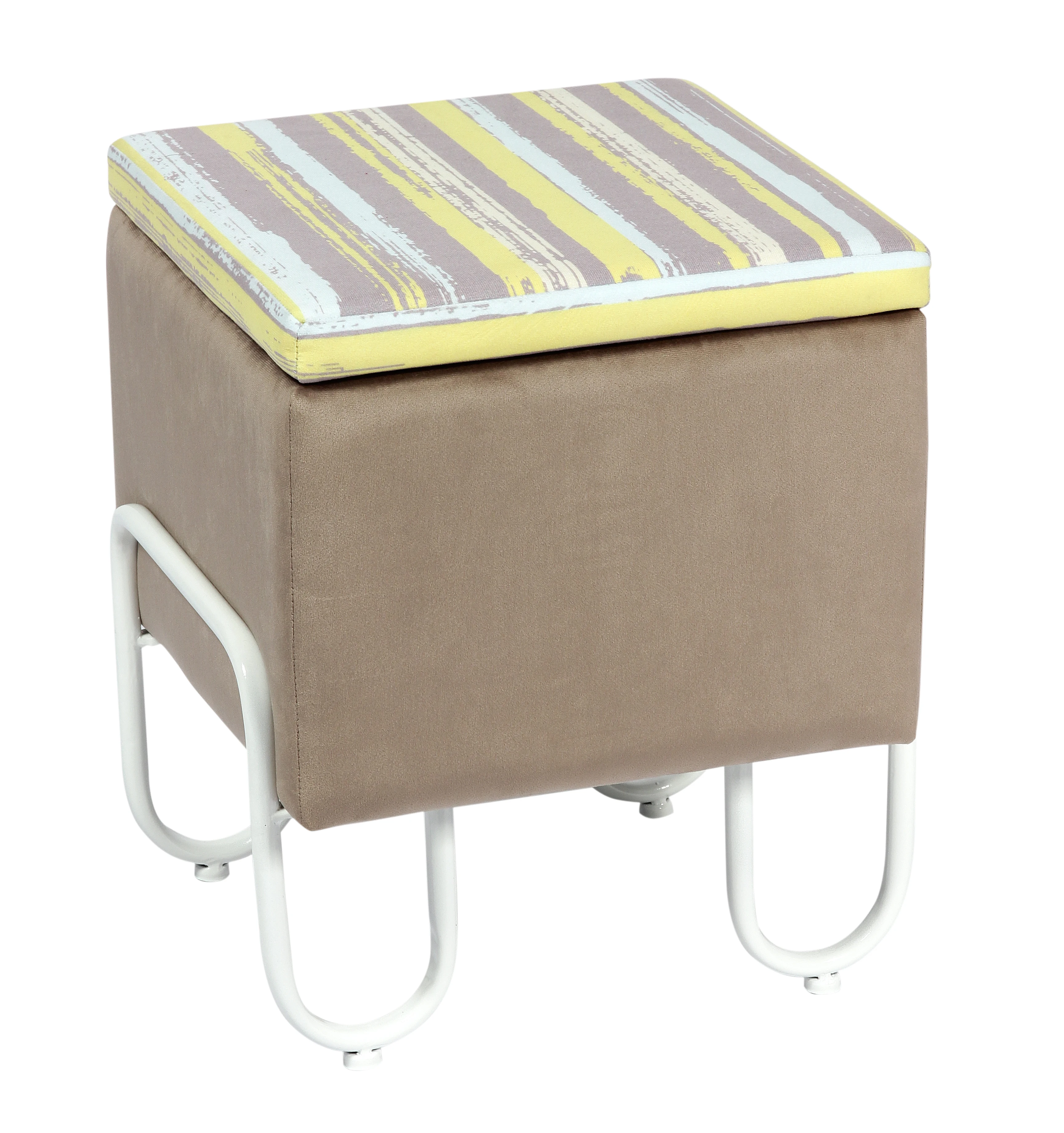 Bailey Velvet Footrest Ottoman Vanity Upholstered  Make Up Stool Metal Legs Stool