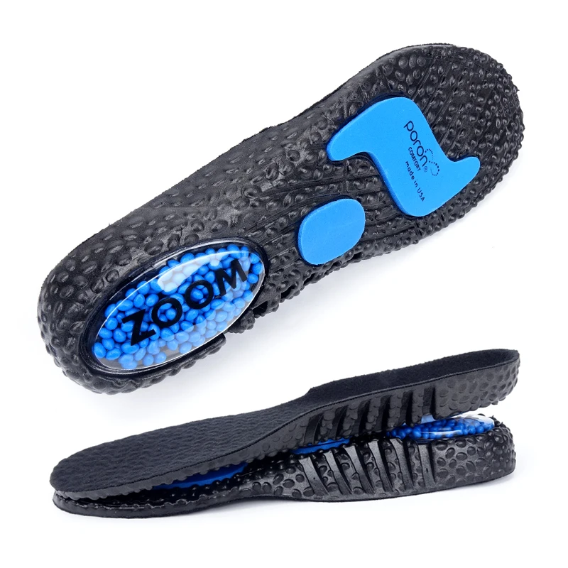 New Design Air Cushion Sport Insoles Poron Shock Absorption Breathable High Elastic Soft Insoles