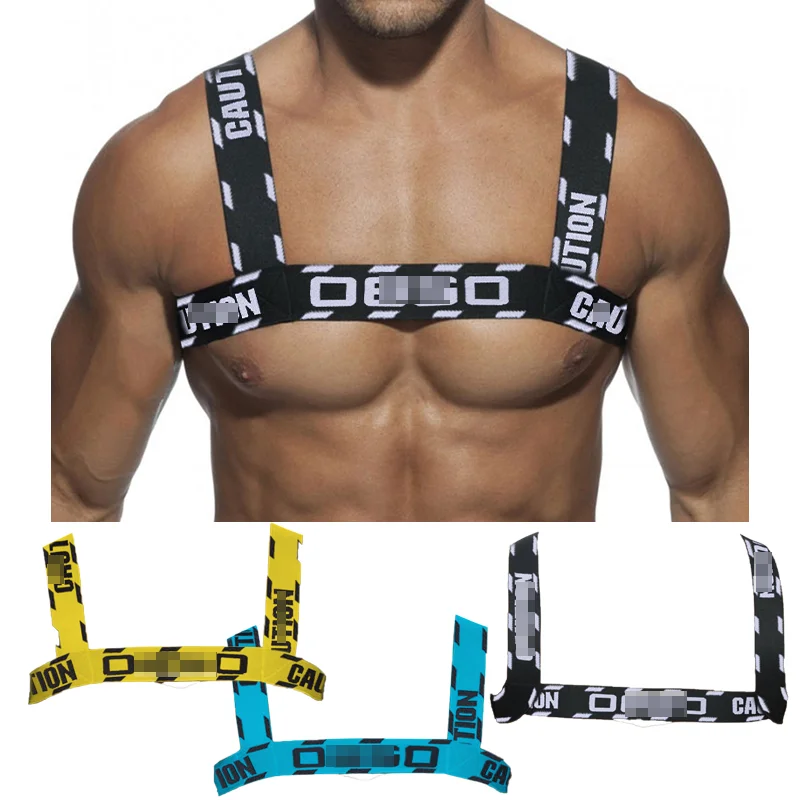 Solid color sexy elastic straps for men with suspenders for muscular men party carnival decoration