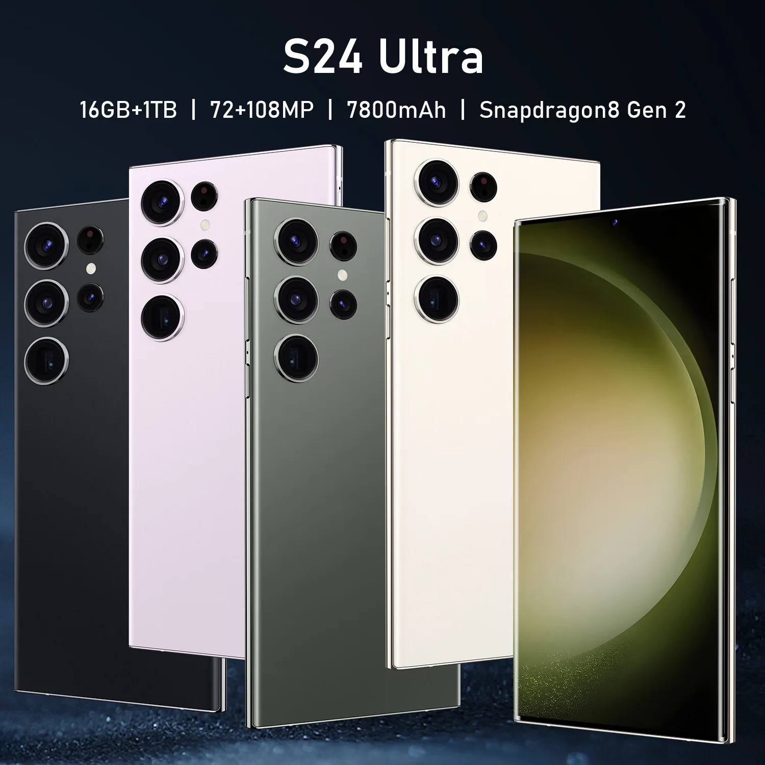 2024 New S24 Ultra Global Version Smartphone 5G Gaming Android Unlocked Cellphone Dual SIM Card 8K 4K Display Large Battery