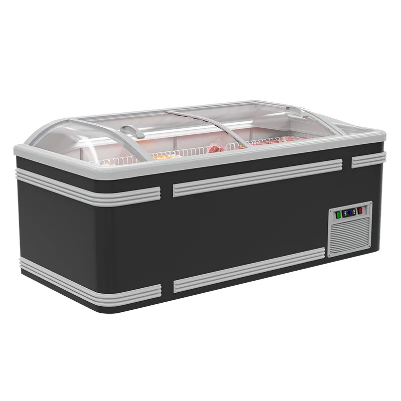 commercial supermarket island cabinet mini freezer ice cream display showcase