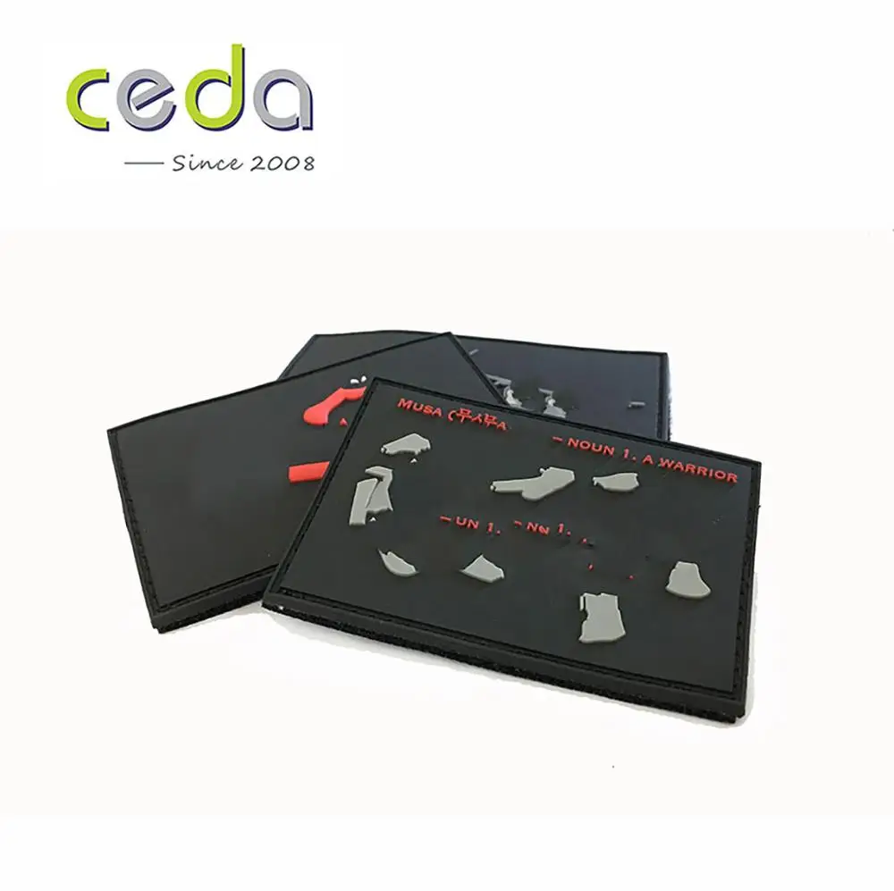
custom PVC Patch 2D Soft pvc designer patch Customized rubber patches 
