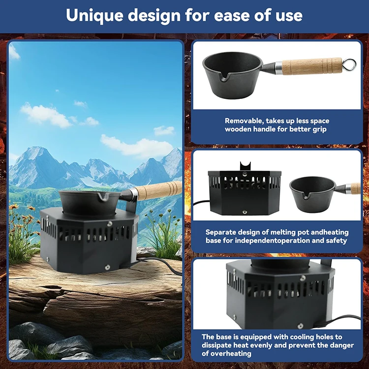 New Upgrade Lead Melting Pot Electric,Electric Melting Pot for Lead Metal Electric Melting Furnace