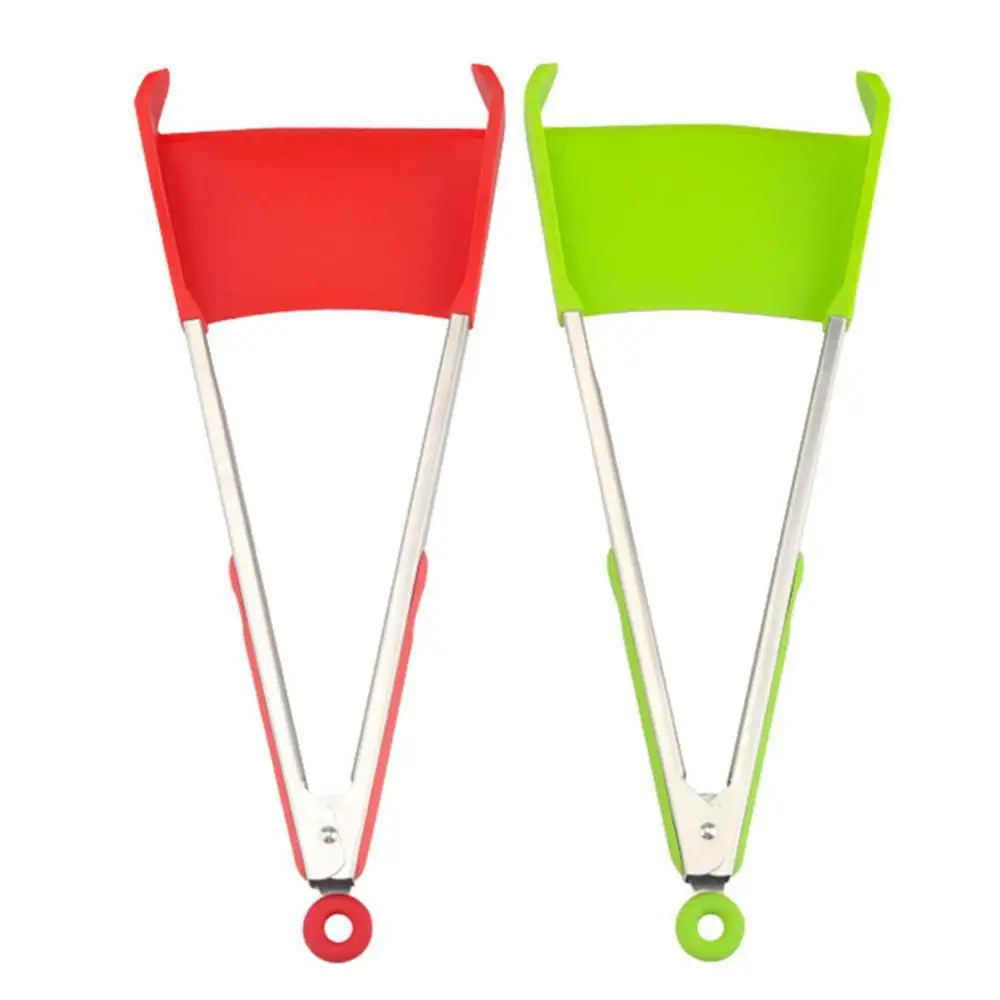 
Amazon Best Seller Factory Price 9inch Food Grade Silicone 2 in 1 Clever Spatula And Tongs For Cooking Grilling 