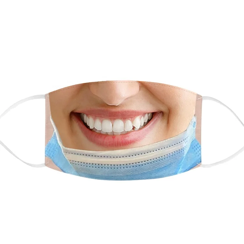 New Arrival Washable Summer Realistic Prank Face Reusable Breathable Funny Selfie Face Mask for Men and female