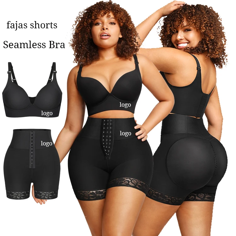 Custom Service High Compression Padded Panties Tummy Control Fajas Colombianas Para Mujer Shaper Women Bbl Shapewear Shorts