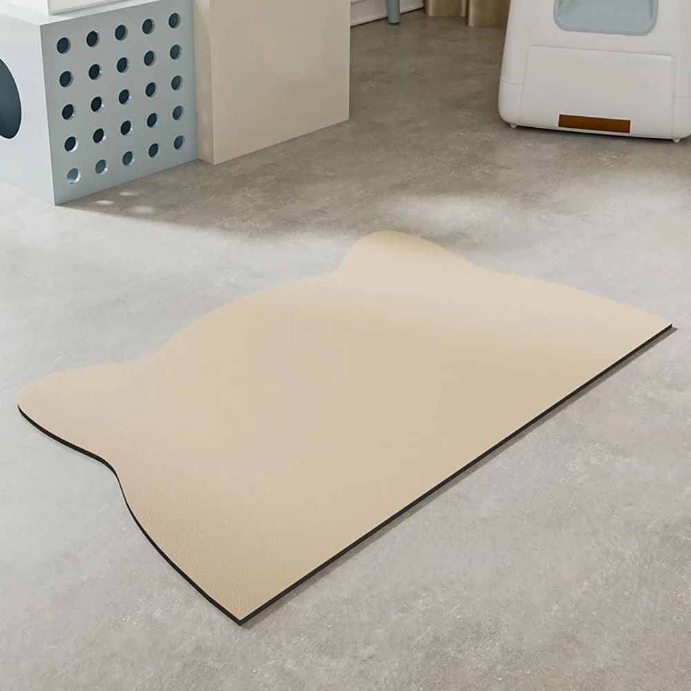 Diatomaceous Earth Super Absorbent Instant Dry Durable Non-Slip Bottom Stand Dry Diatomite Pets Feeding  Mat Cartoon Shape