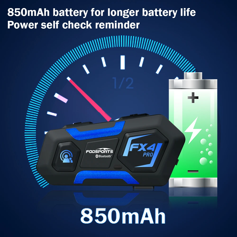 Fodsports FX4 PRO 4 всадники для мотоциклетного шлема гарнитура мотоцикл группа bluetooth