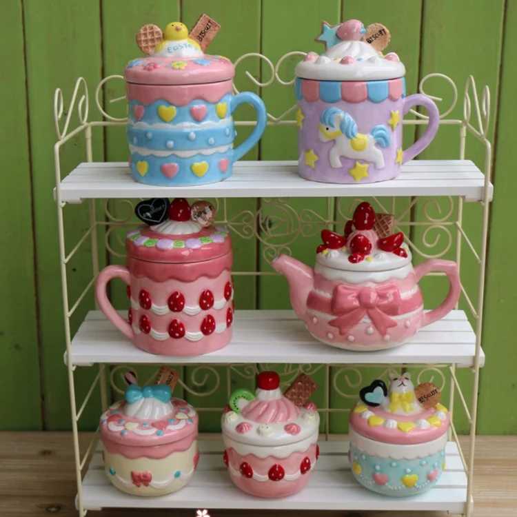 Custom 3D Funny Yellow Bread Butter Campagne Shape Ceramic Coffee Milk Mug