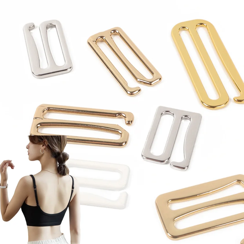 8mm 12mm 20mm Slider Adjuster Swimwear Hardware Accessories Clasp Bra Buckle Zinc Alloy Underwear Metal Dress for Underwear