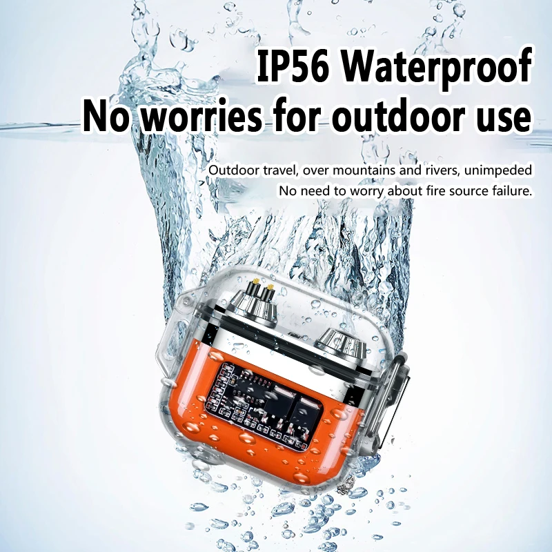 Wholesale Custom Logo Electric USB Rechargeable Flashlight Plasma Lighter Waterproof Factory Direct Arc Lighter Gift Box