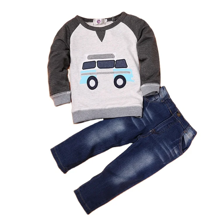 Kids clothes sweatshirt + jeans 2pcs autumn baby boy clothing set for children