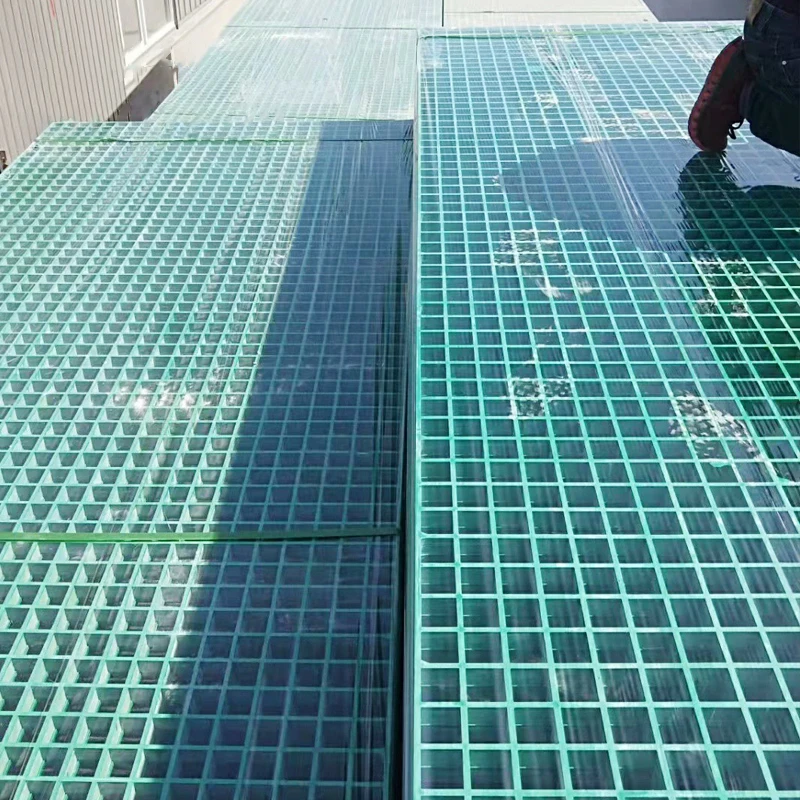Glass fiber reinforced plastic grille in car wash room