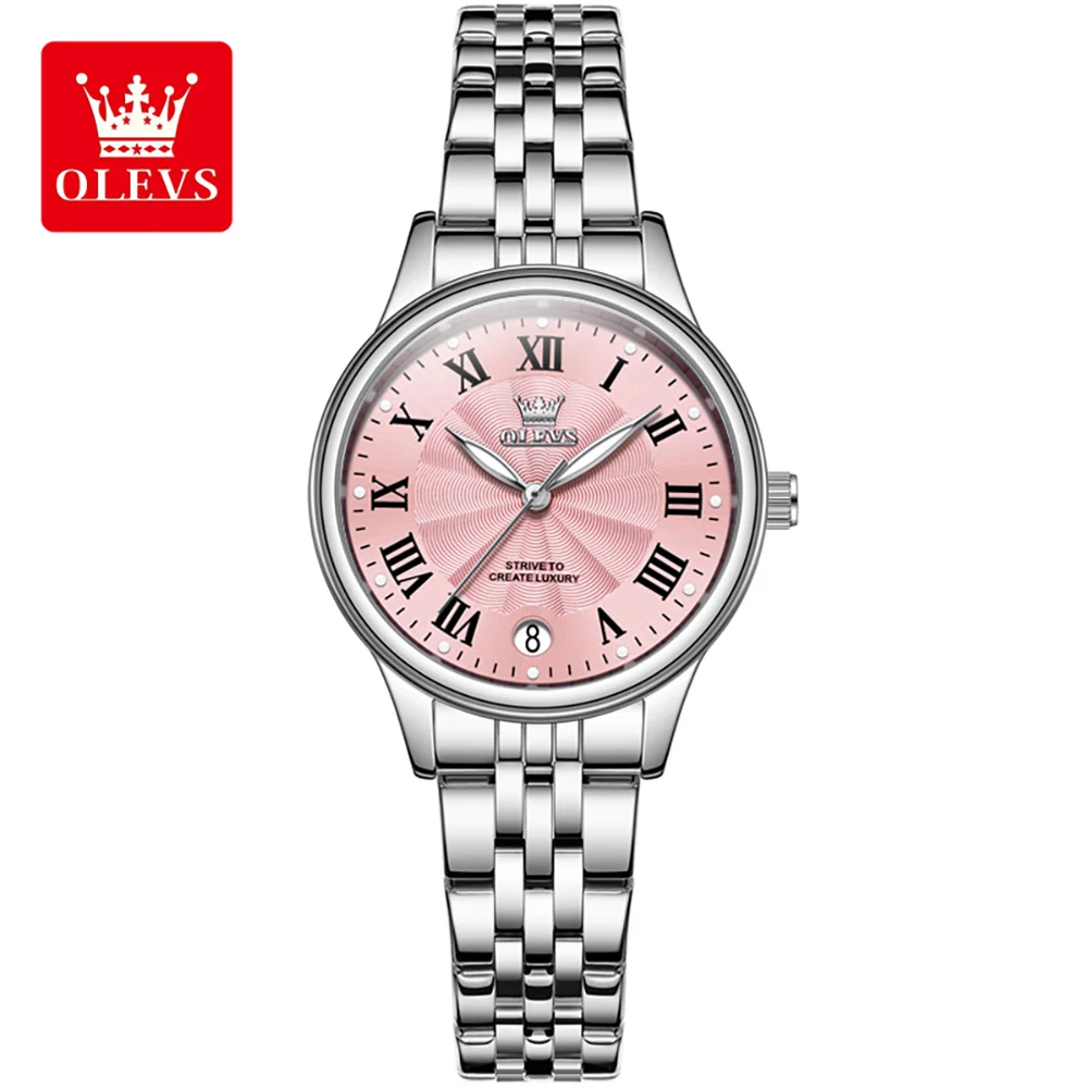 OLEVS 5600 Quartz Watches Waterproof Stainless Steel Watch Strap Luxury Elegant Ladies Bracelet Watch for Women Feminino