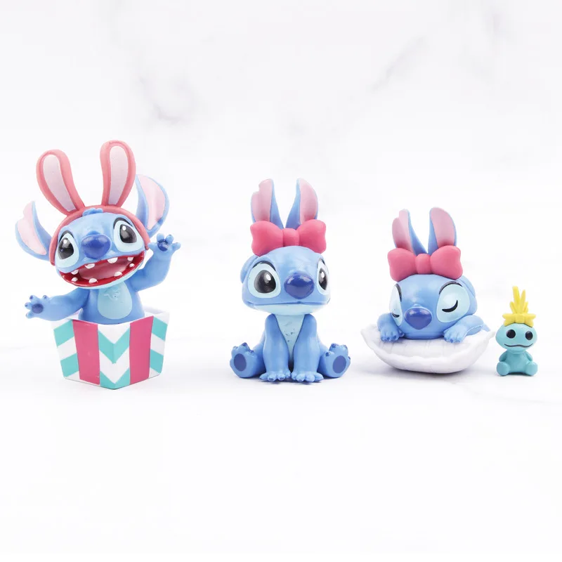 Zealed Stitch stich S Blazing Lasers Kids PVC Toy Cartoon Anime Gacha Doll Ornaments Movie Characters Mystery Boxes For Gift