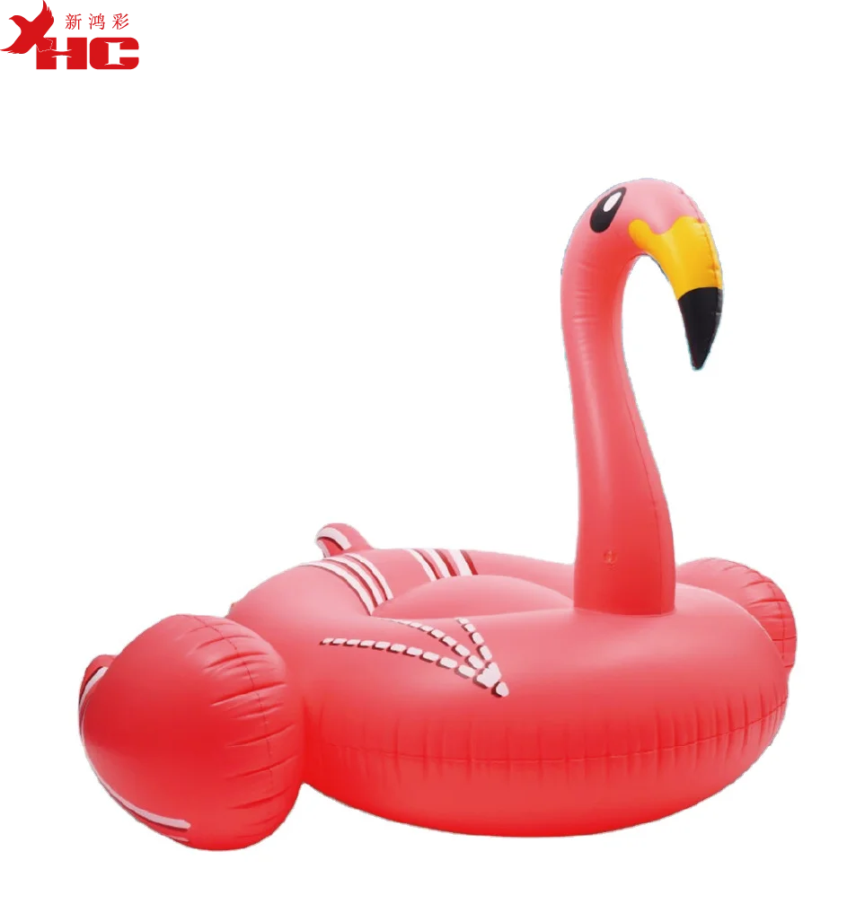 2021 summer promotion water float PVC toy flamingo big inflatable rider
